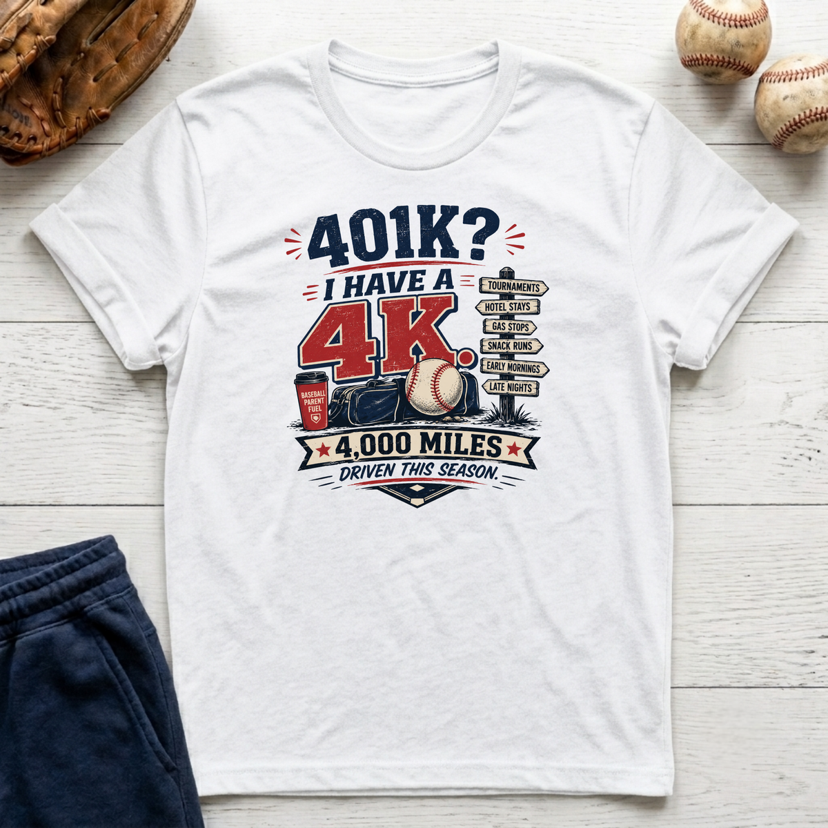 401K Miles Driven T-Shirt