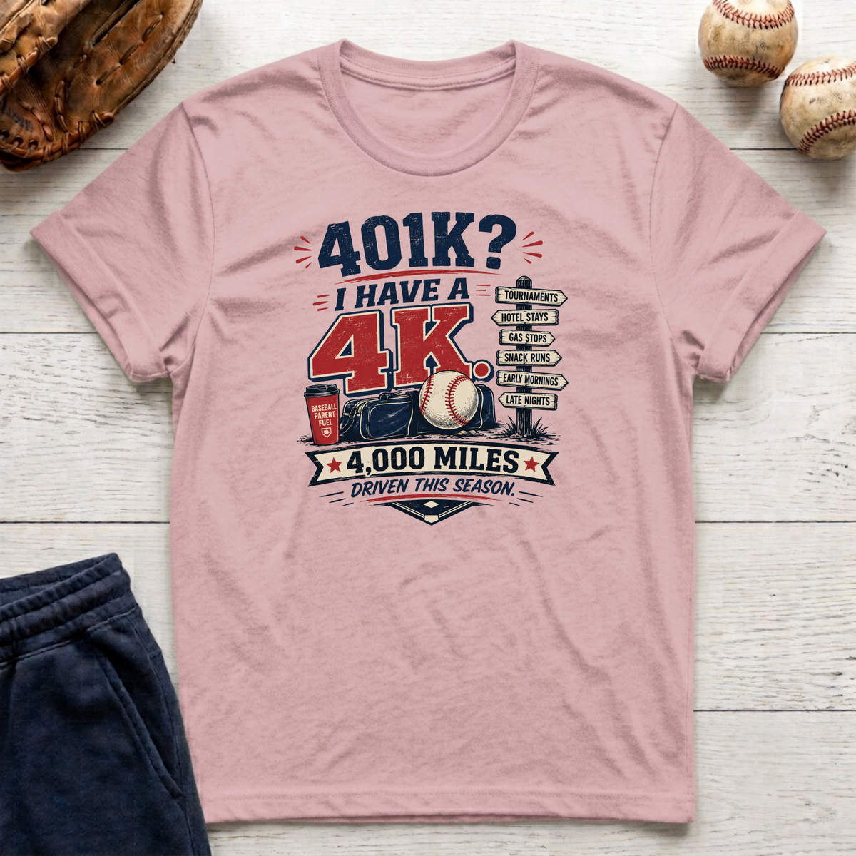 401K Miles Driven T-Shirt