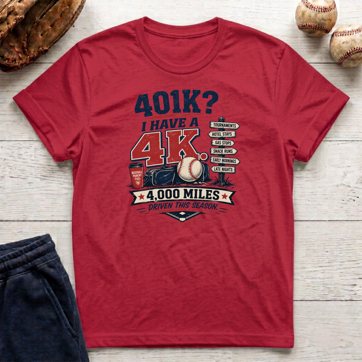 401K Miles Driven T-Shirt