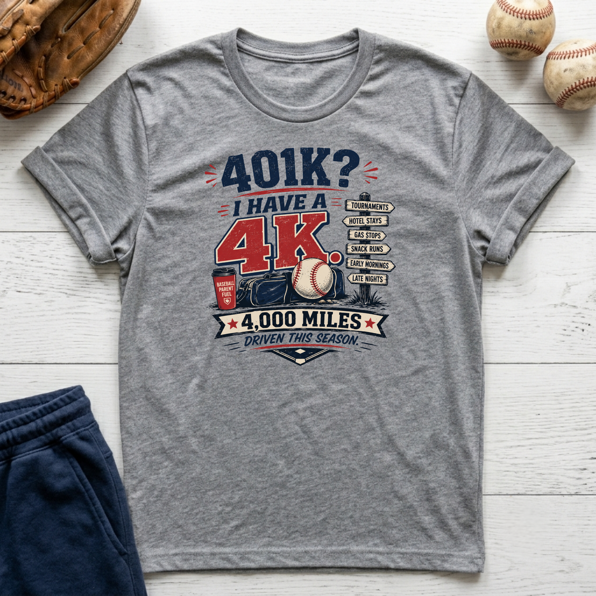 401K Miles Driven T-Shirt