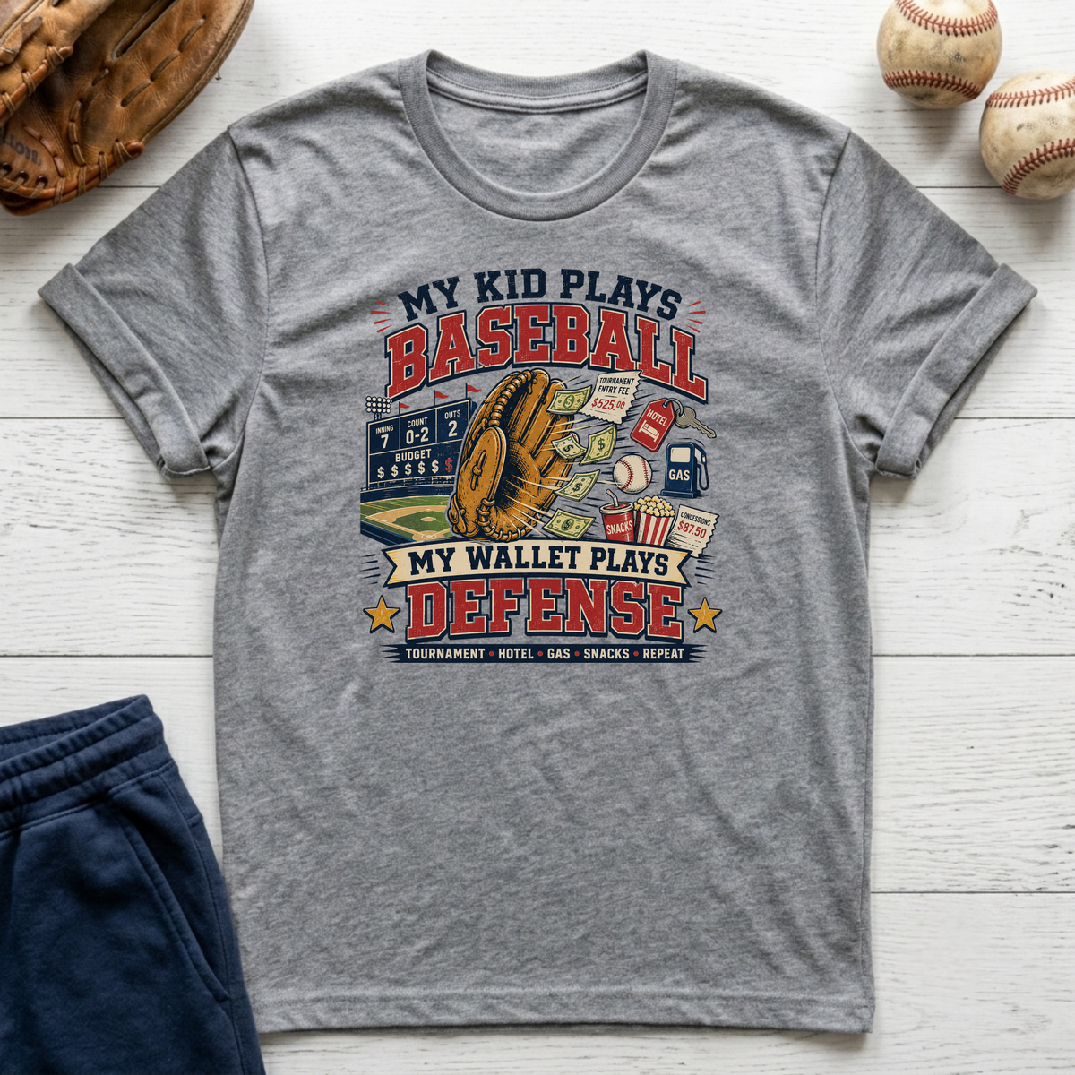 Wallet Plays Defense T-Shirt