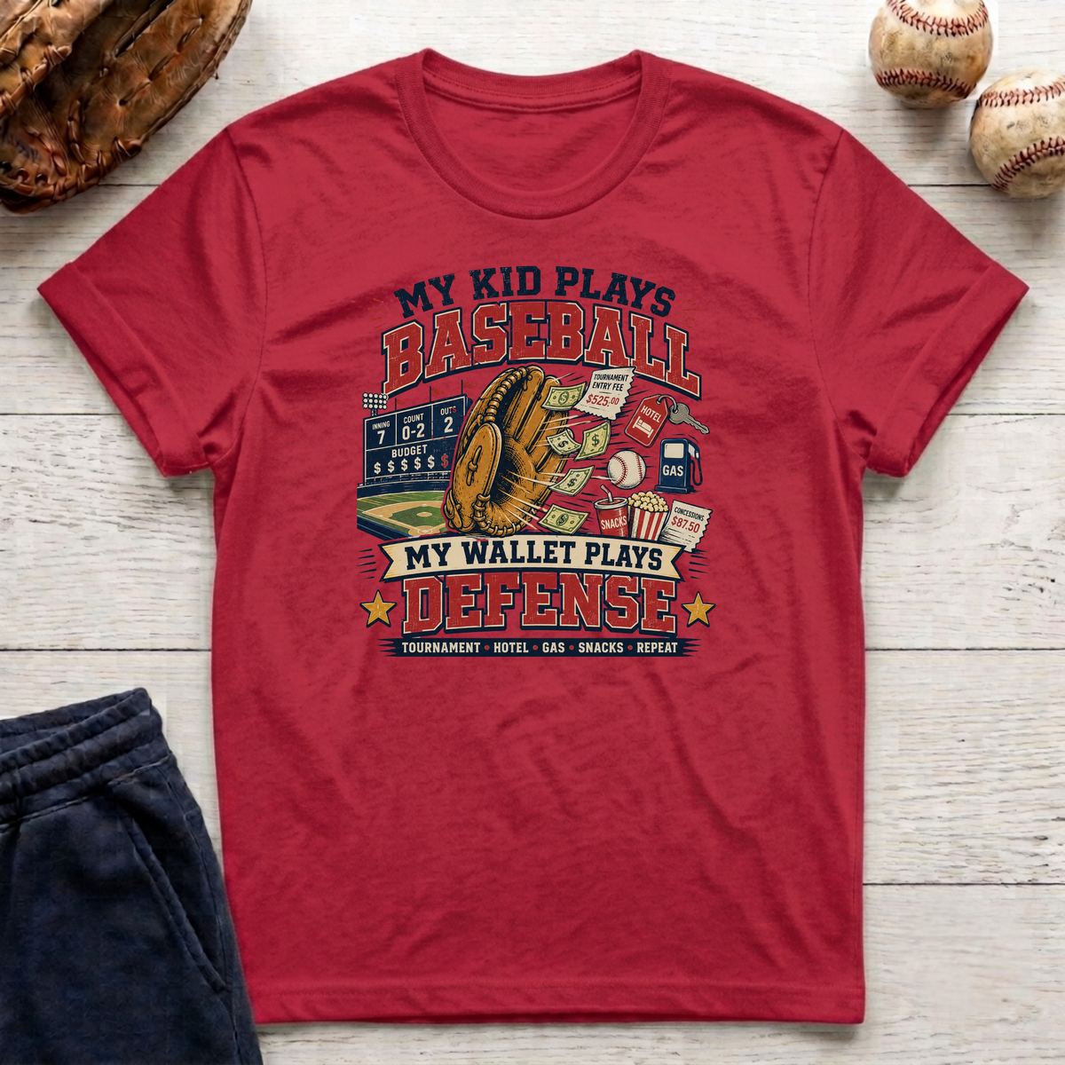 Wallet Plays Defense T-Shirt