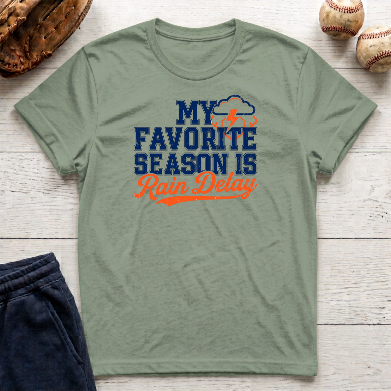 Favorite Season Rain Delay T-Shirt