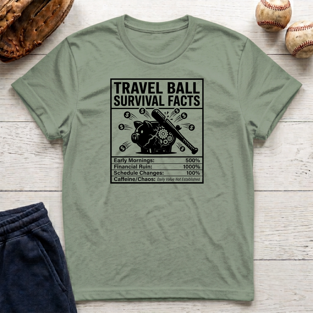 Travel Ball Survival Facts T-Shirt