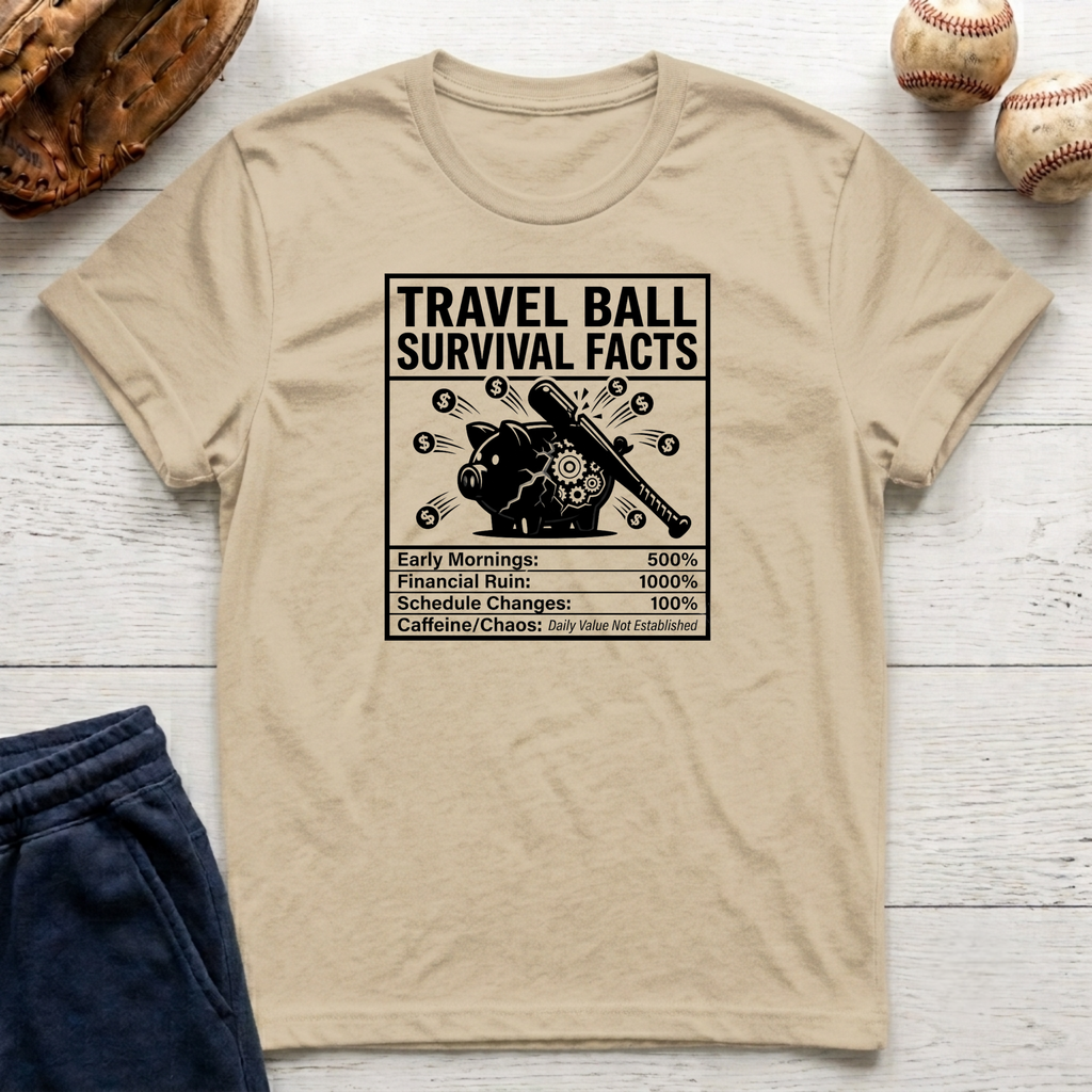 Travel Ball Survival Facts T-Shirt