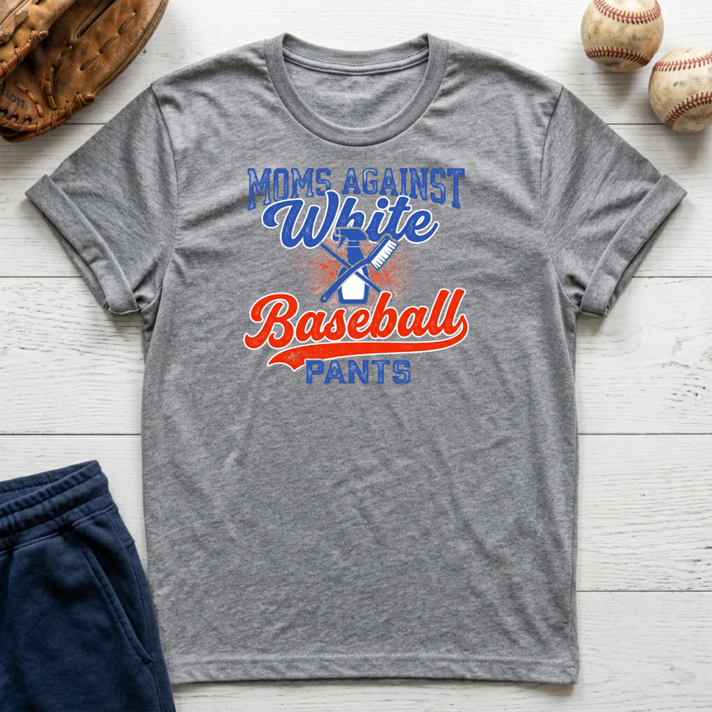 White Baseball Pants T-Shirt