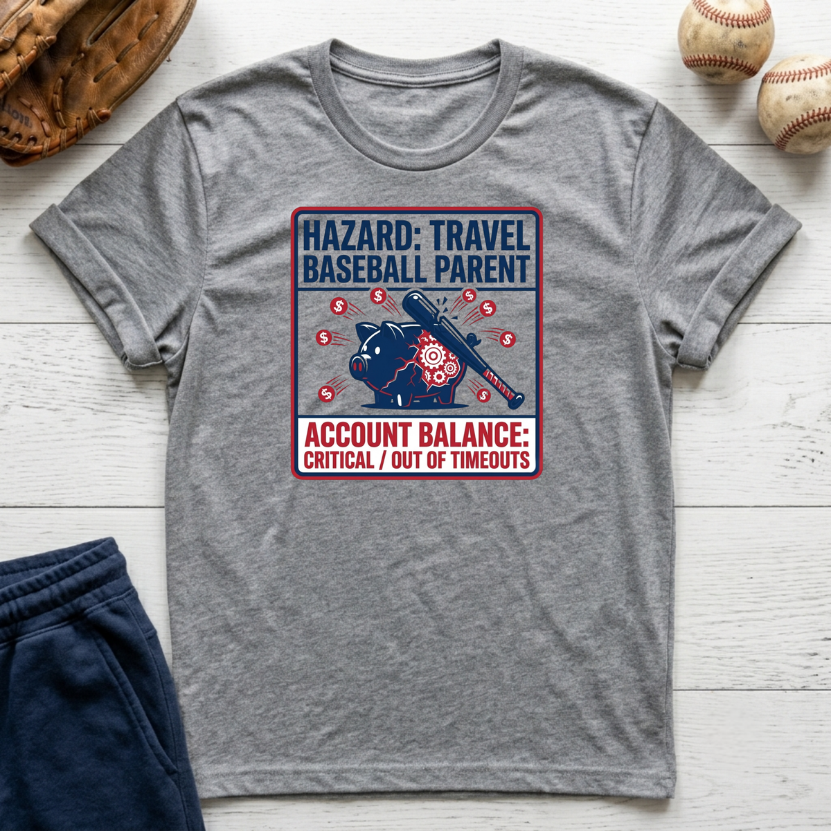 Hazard: Travel Baseball Parent T-Shirt