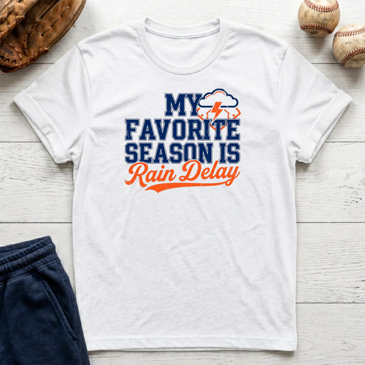 Favorite Season Rain Delay T-Shirt
